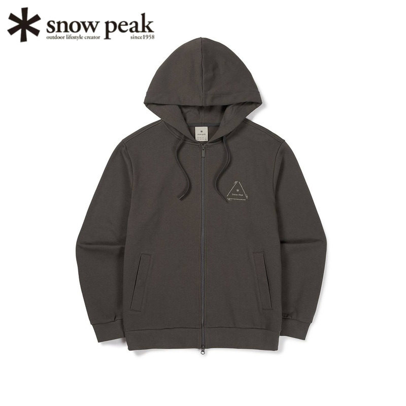 日本snowpeak雪峰连帽印花卫衣