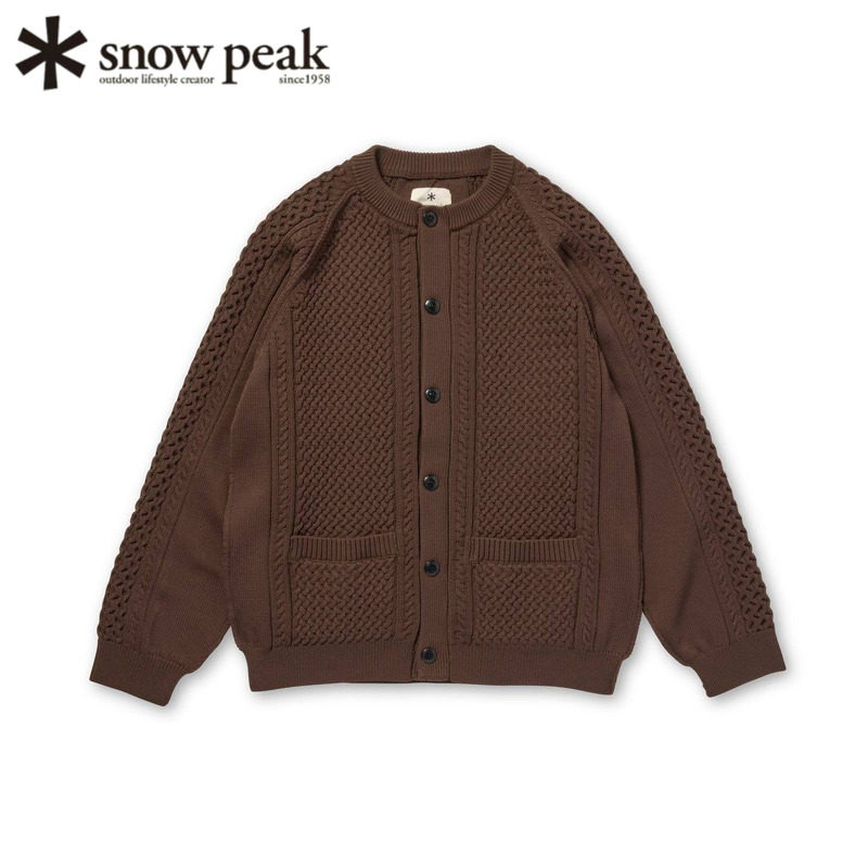 日本snowpeak雪峰针织开衫毛衣