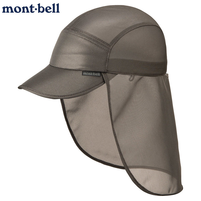 日本montbell不锈钢网帽钓鱼帽