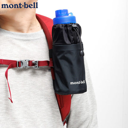 日本代购montbell瓶架杯套便携折叠抽绳魔术贴背包配件2025款