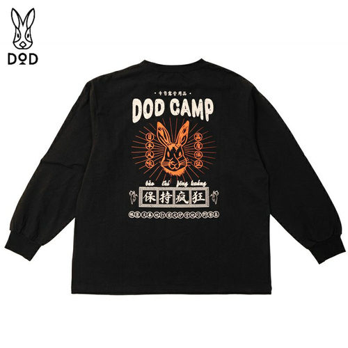 DOD长袖印花T恤露营男女同款日本