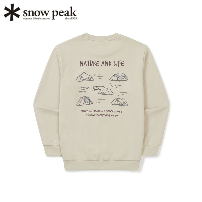 日本snowpeak雪峰男士长袖卫衣