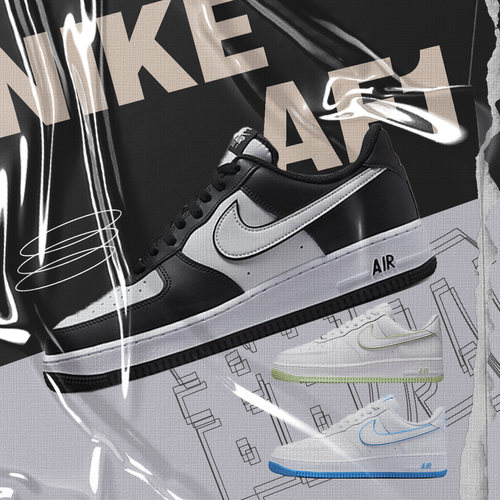 耐克黑白熊猫空军一号休闲板鞋