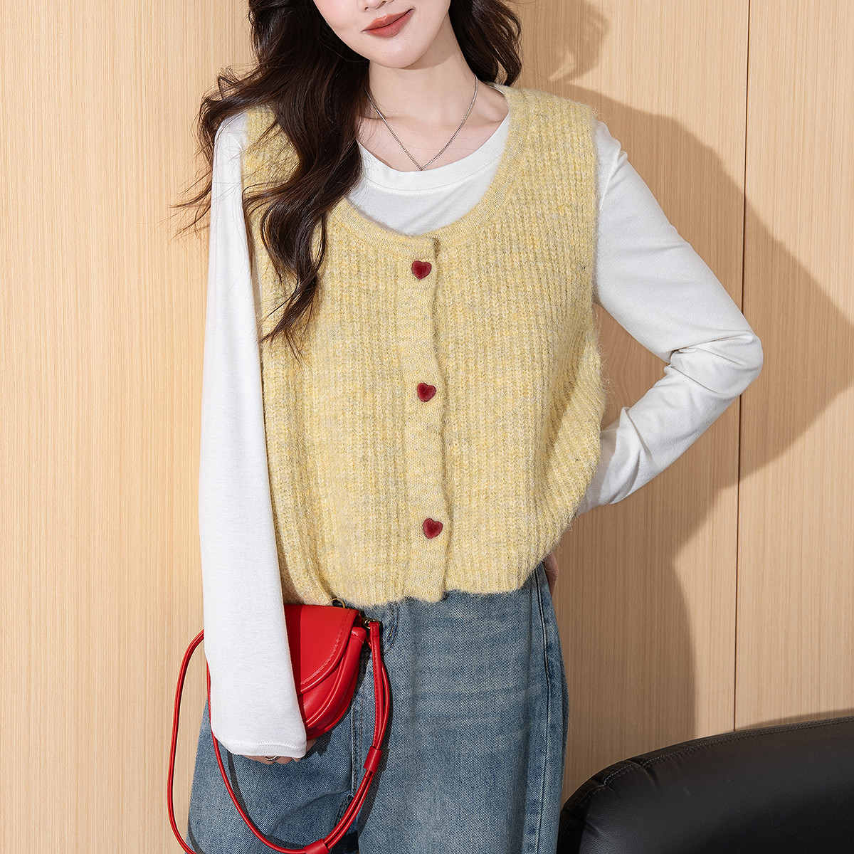 唐狮2026秋冬毛衣女百搭别致纽扣开衫马甲外穿高级感百搭气质上衣,女装/女士精品,毛针织衫,淘宝优惠券,粉丝福利购,淘宝优惠卷