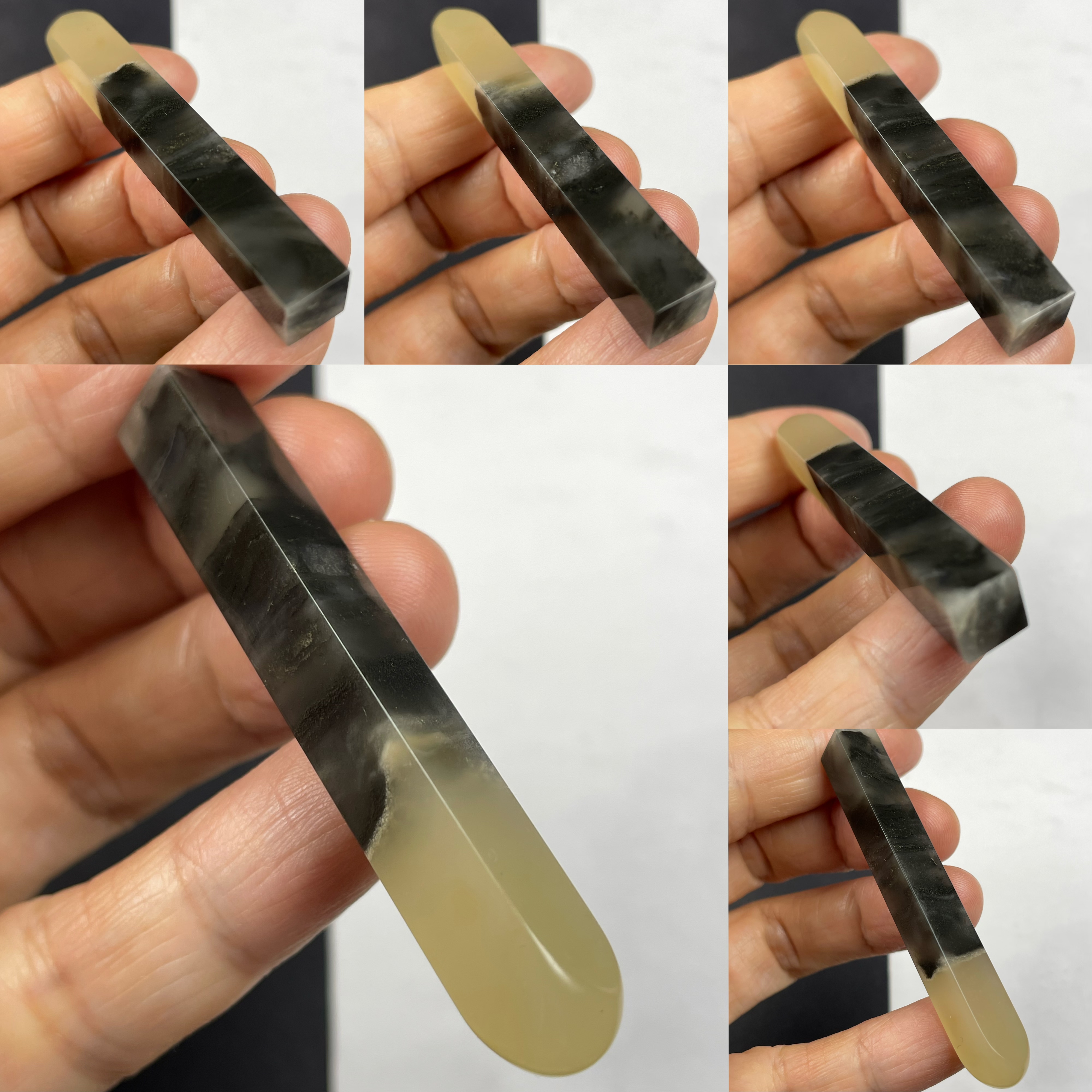 老挝石牙签印石章料素章篆刻硬笔文房四宝