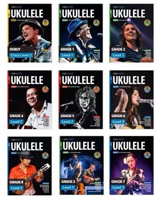 新版rsl尤克里里指弹曲谱教学rockschool考级教材程0-8级9书+音频