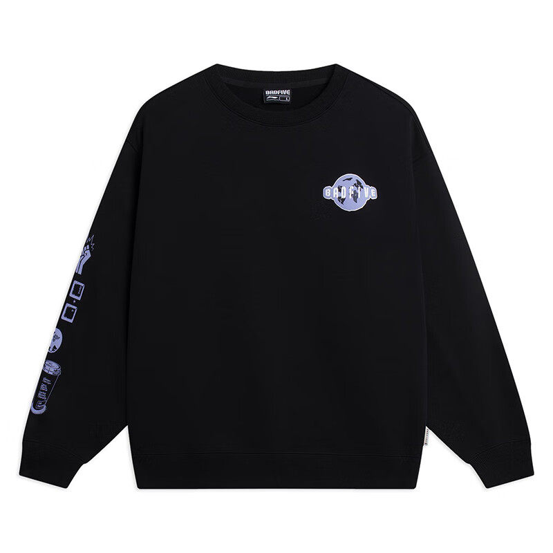 李宁加绒卫衣冬新款保暖上衣反伍男装运动服宽松休闲套头AWDSC01