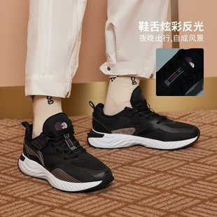 李宁女鞋2025冬季新款运动生活女子缓震防水系带休闲鞋AGLR234