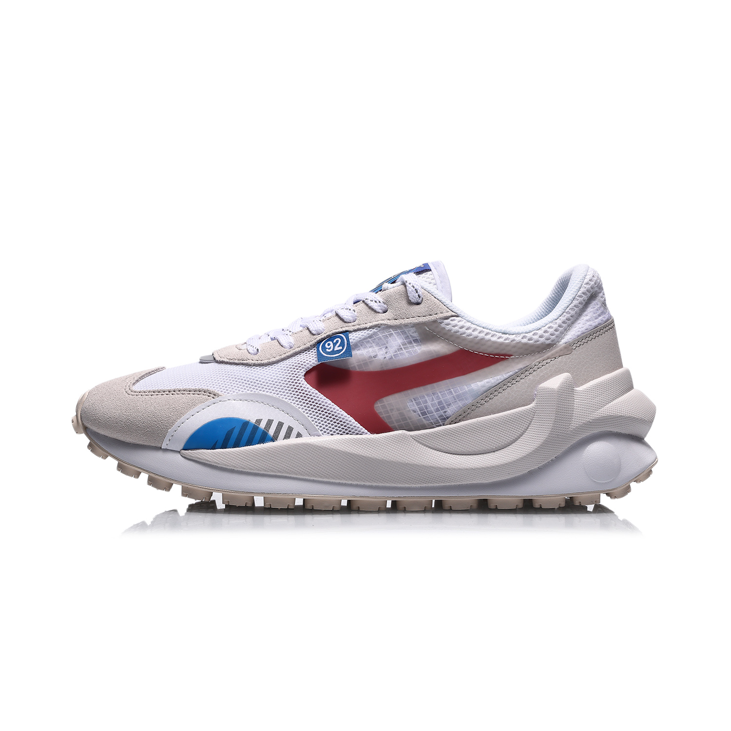 李宁2025春季新款男鞋方圆92经典复古潮流休闲鞋板鞋AGCR039