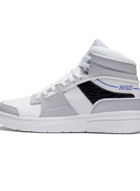 李宁新款加厚保暖板鞋中高帮情侣运动休闲鞋女子运动板鞋ABCS098