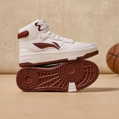 李宁天迹soft hi板鞋男鞋春秋季新款休闲鞋时尚高帮运动鞋AGCU367
