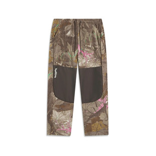 反伍BADFIVE男子直筒加绒保暖宽松针织运动裤 李宁休闲男裤 AKYT673