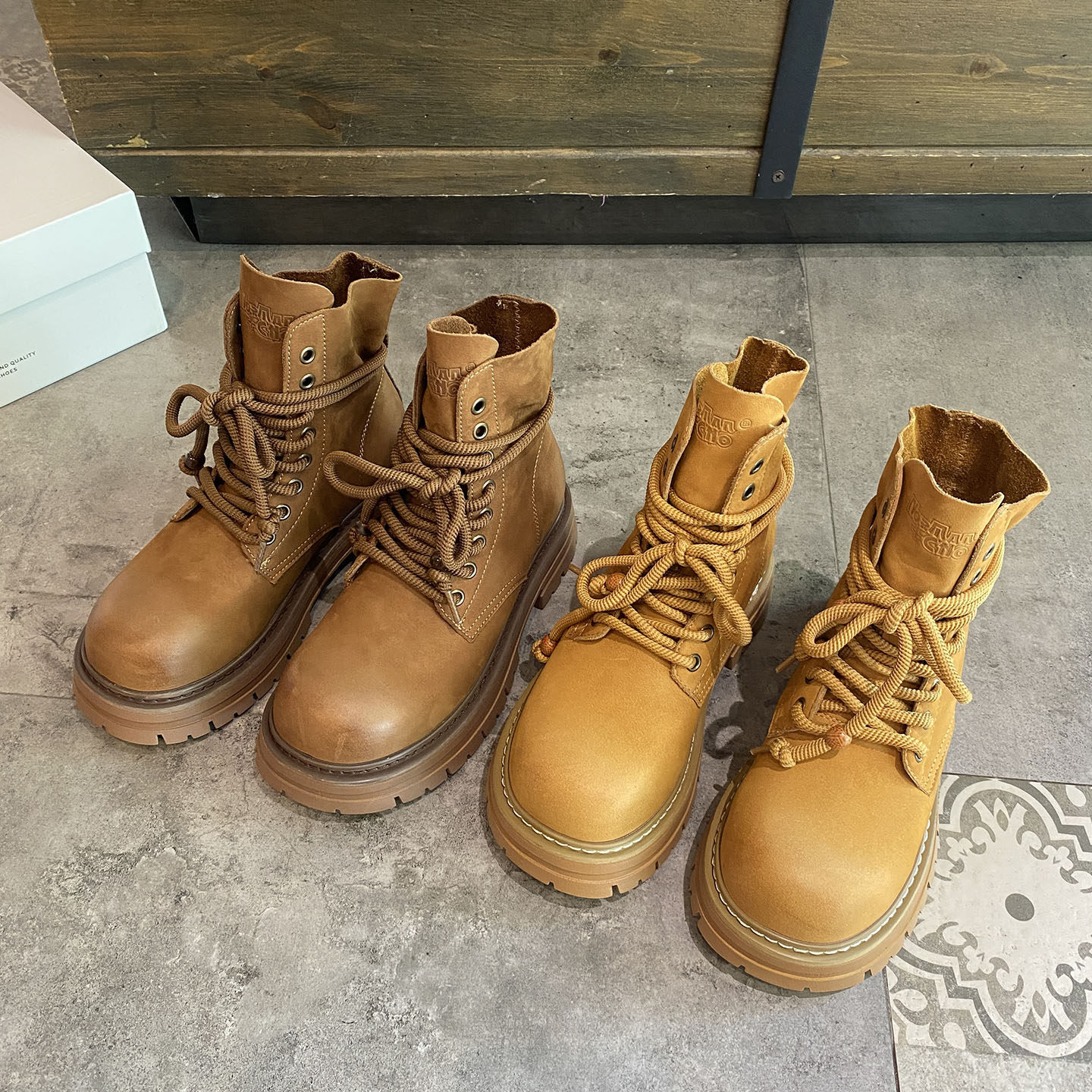 英伦风百搭休闲厚底单靴