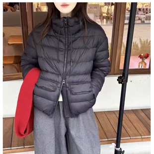 欧货时尚立领排骨羽绒服女25冬季新款休闲90白鸭绒零压感保暖外套