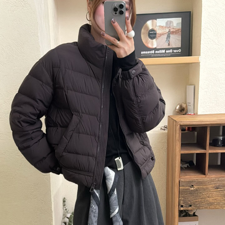 立领轻薄羽绒服女短款2025冬季新品小个子90白鸭绒时尚百搭外套潮,女装/女士精品,羽绒服,淘宝优惠券,粉丝福利购,淘宝优惠卷