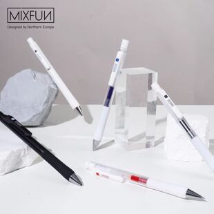 觅思方速写系列低重心按动中性笔黑色速干0.5mm签字笔学生刷题笔