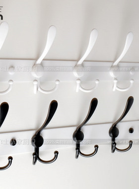 欧式白色挂钩轻奢ins风壁挂墙壁免打孔门后衣架排钩进门玄关创意