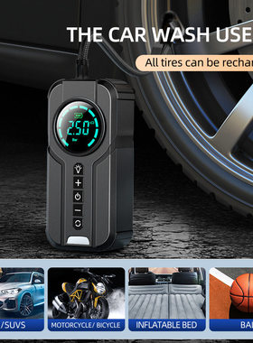 Tire Inflator Portable Air Compressor Air Pump for Car,Moto