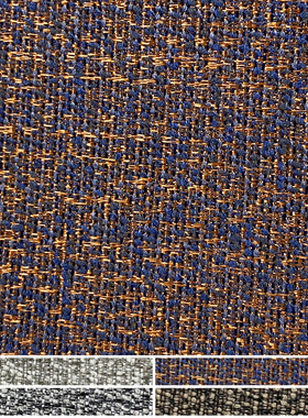 京三木 泥点麻布纹无缝墙布 诧寂深灰色橙蓝简意大利风格客厅 P21