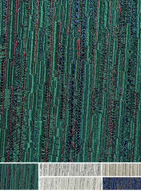 京三木 多色厚条纹无缝墙布 宝石绿蓝色美式东南亚异域风卧室背景