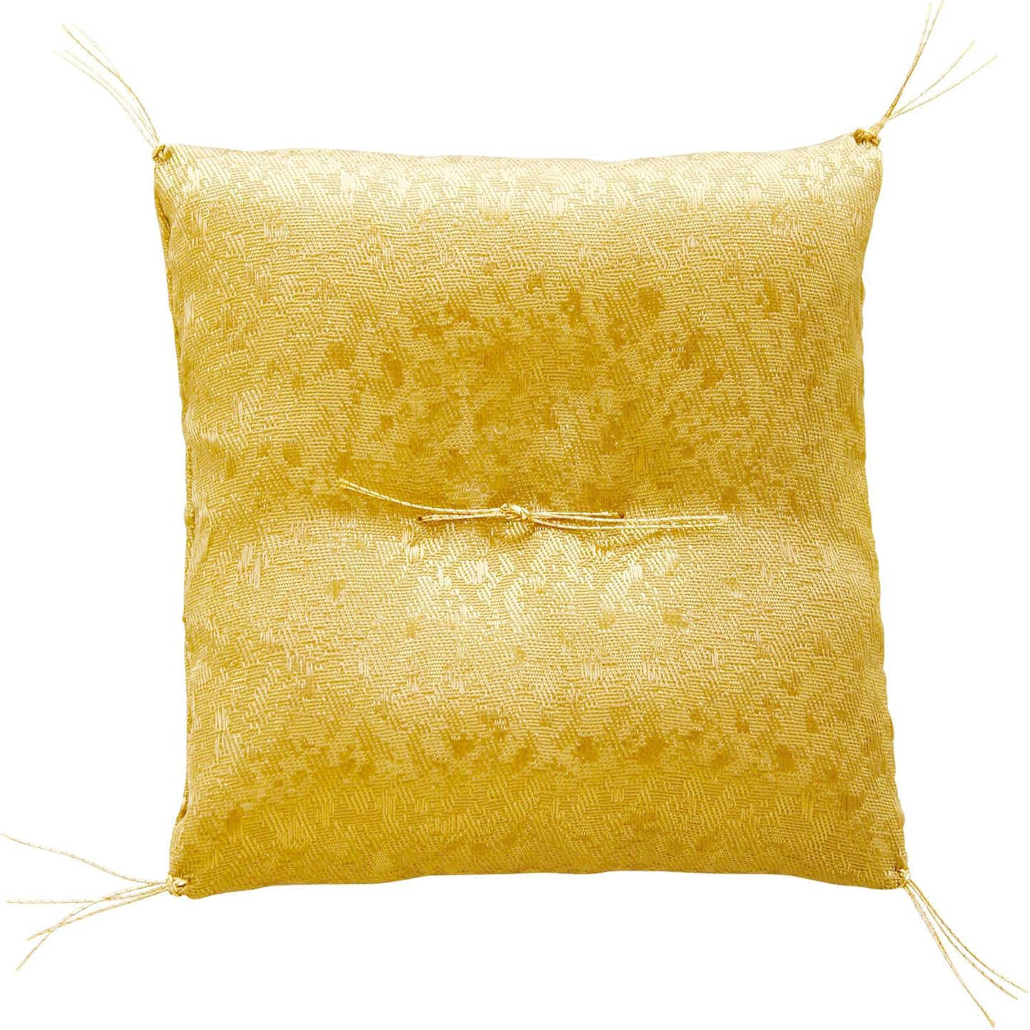 日本制龙虎作手工绢布金色底坐垫招财猫佛像装饰用品摆件配件垫布