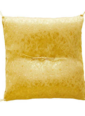 日本制龙虎作手工绢布金色底坐垫招财猫佛像装饰用品摆件配件垫布