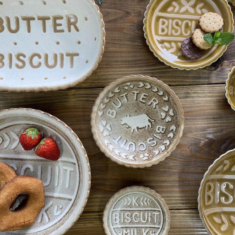 现货 日本进口美浓烧田园农场奶牛 饼干花朵小清新复古餐盘小碗