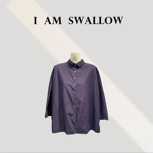【A/M Swallow】晒纸感百棉衬衣W-1222#7117