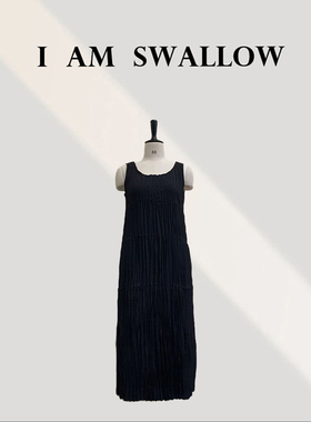 【A/M Swallow】压褶背心款连衣裙W-1035#0717