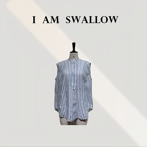【A/M Swallow】色织亚麻条纹无袖衬衫W-1096#152