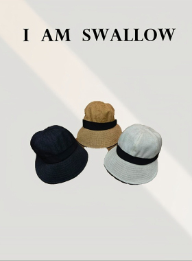 【A/M Swallow】亚麻宽檐鸭舌渔夫帽W-1203#762