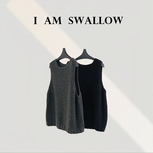 【A/M Swallow】100山羊绒纯色针织背心W-1379#997