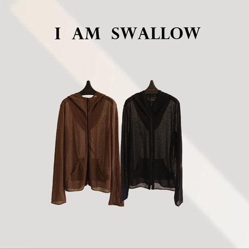【A/M Swallow】亚麻连帽小开衫W-1358#997