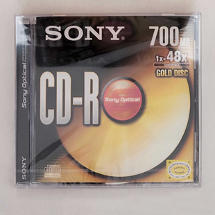 SONY索尼CD 48X 700MB单片盒装 车载cd光盘光碟片 R空白刻录光盘