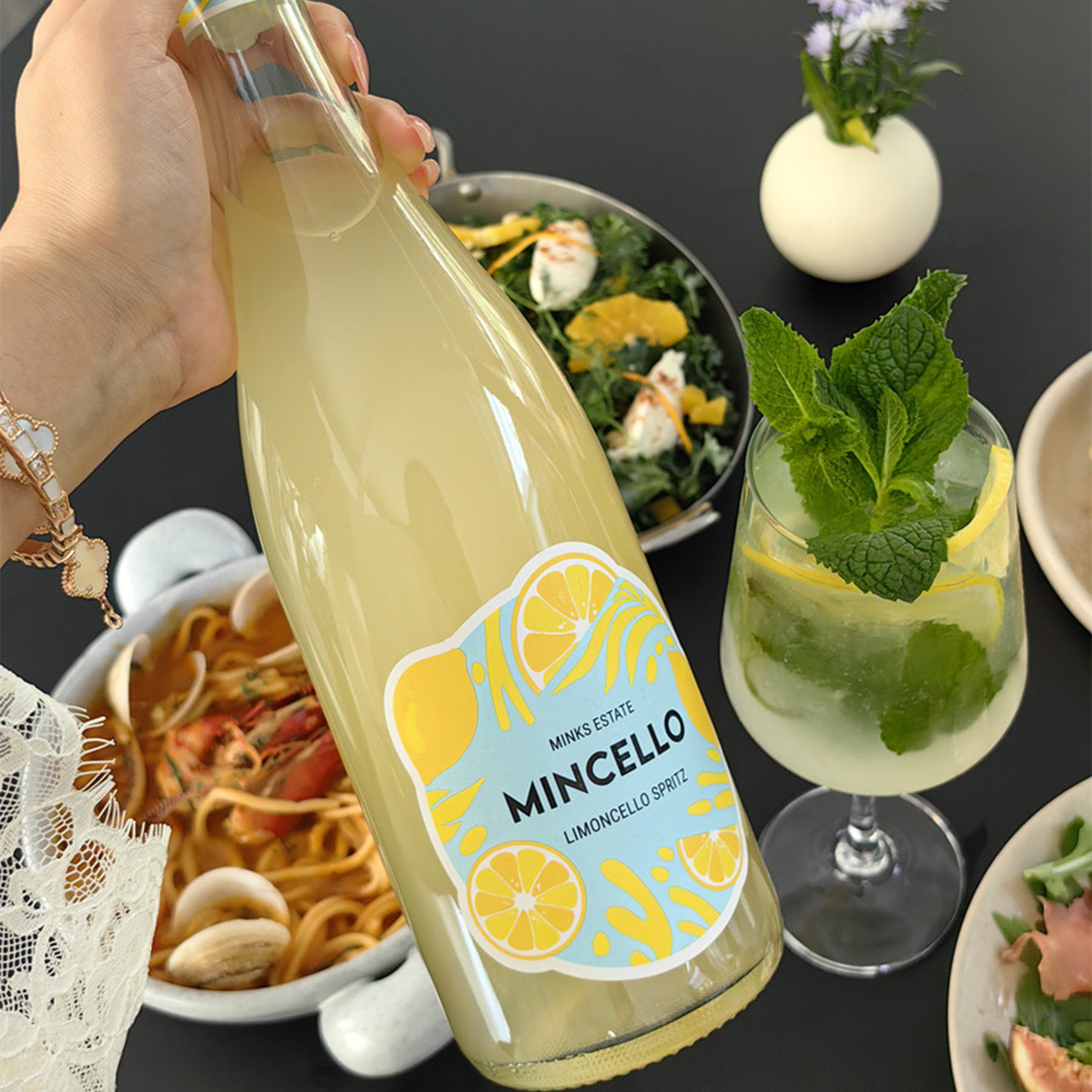 【正宗柠檬起泡酒】澳洲进口Mincello柠吉乐甜酒起泡酒 葡萄窖主