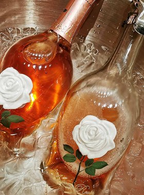 绝美！意大利进口手工雕刻大理石玫瑰花莫斯卡托甜起泡酒女士甜酒