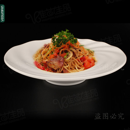 意大利面密胺抗摔塑料盘子
