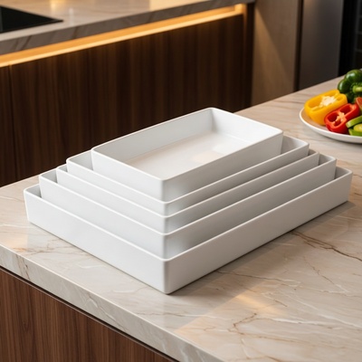 长方形直边卤味鸭货托盘防摔耐热