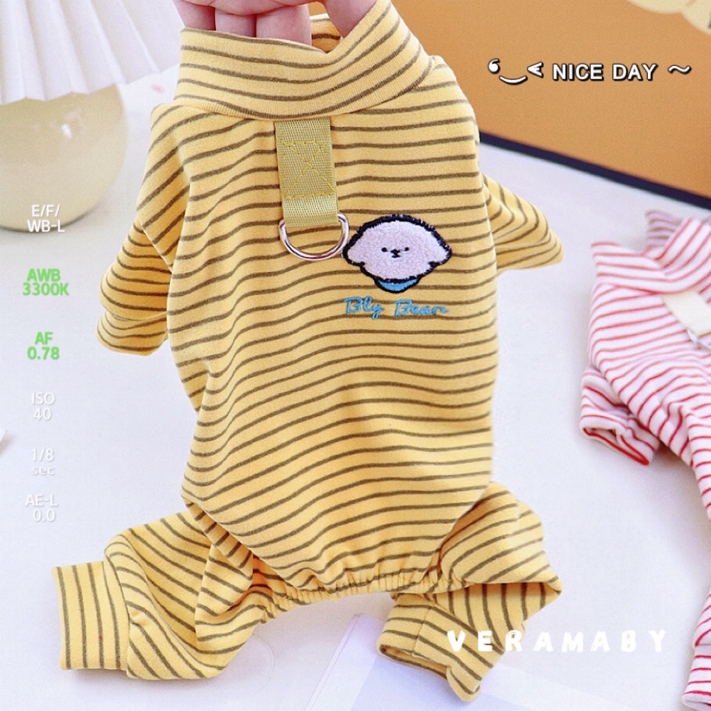 宠物泰迪博美比熊猫咪小狗狗衣服四脚打底睡衣小型犬雪纳瑞秋冬装