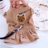 宠物小狗狗衣服泰迪比熊博美小型犬幼犬春秋款 猫咪裙子雪纳瑞夏季