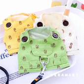 薄款 宠物背心式 外出胸背带小狗狗泰迪比熊小型犬牵引遛狗绳子夏季