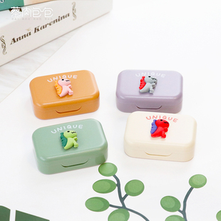 新款 伴侣盒 特价 盒 护理盒美瞳收纳B16 时尚 纯手工DIY隐形眼镜盒