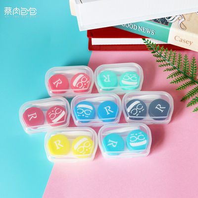 特价隐形眼镜盒 伴侣盒 护理盒 新款 简易盒 多色时尚 卡通6007款