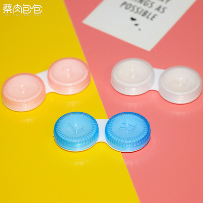 隐形眼镜盒 隐形眼镜专业展示盒 单独双联盒 透明 特价清仓XF爆款