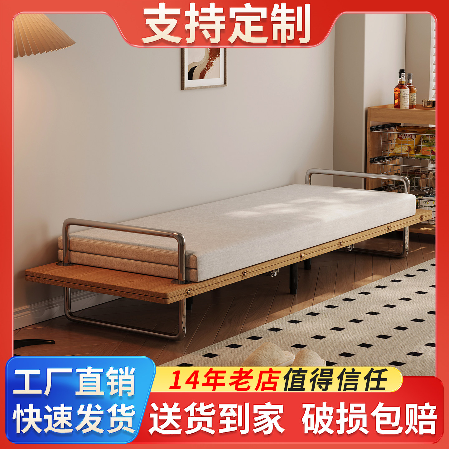 梳化床侘寂风小户型可折叠坐卧两沙发床