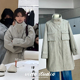 赵露思同款 派克服女宽松棉衣服巴恩风风衣厚冬装 工装 风外套中长款