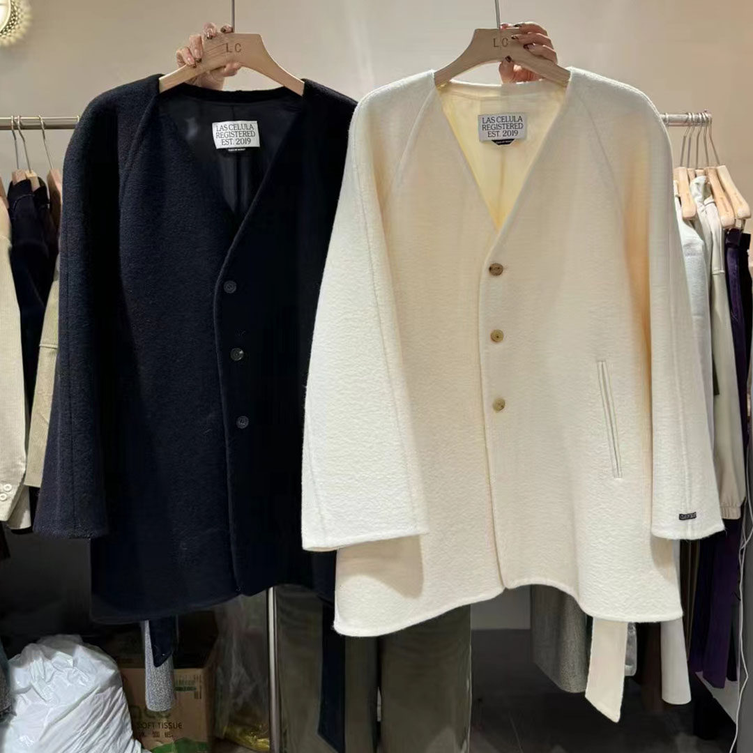 双面羊毛中长款毛呢外套女大衣潮