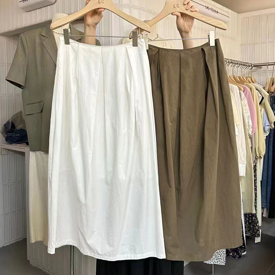 中长款A字型半身裙百搭中长裙