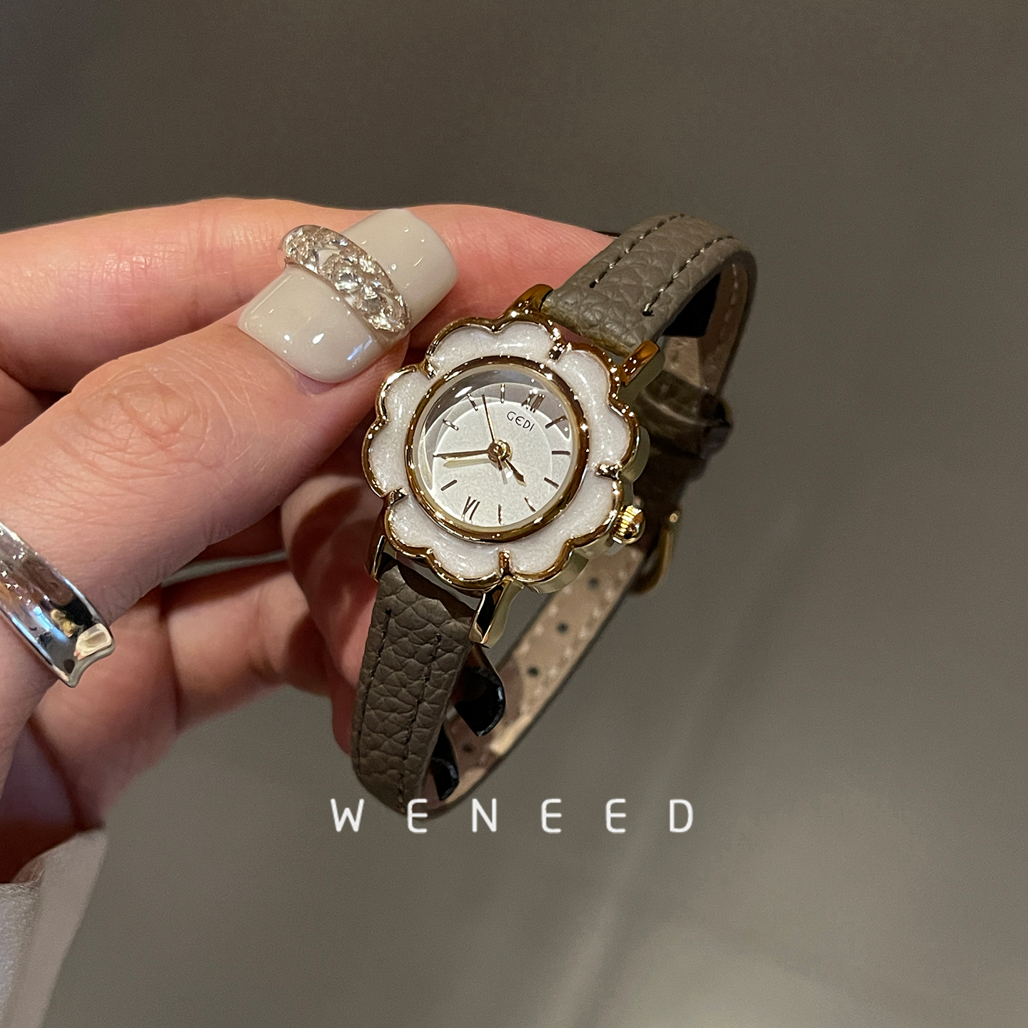 weneed2025新款山茶花朵手表女款轻奢小众贝母高级感简约气质女表