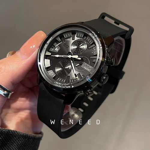 时尚简约超酷大表盘女表黑色